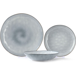 Dinnerware Ridge Gray 12 Pc