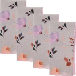 Dinner Napkin Linen Blend Lilac Floral