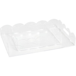 Scalloped Edge Lucite Tray