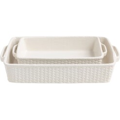 Woven Stoneware Baker