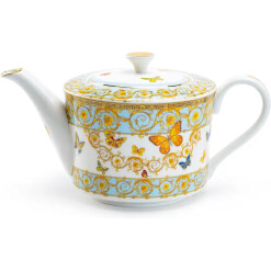 Teapot Butterflies with Blue Ornaments