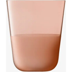 Arc Glass Tumbler Frosted Coral 2 Pc