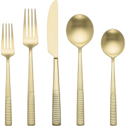 Flatware Modulus Gold Satin 20 Pc Set