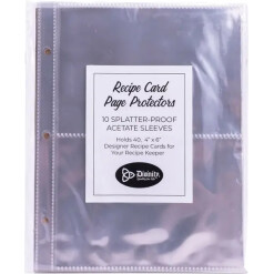 Recipe Pocket Pages Protector and Refills