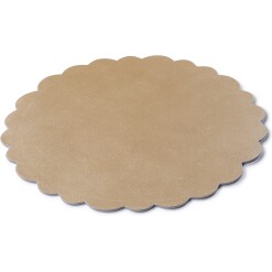 Gold Scallop Placemats Leather Set 4