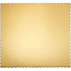 Cake Board Square 12" Gold Scallop