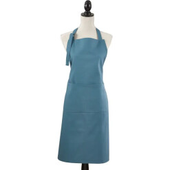 Full Chambray Blue Apron