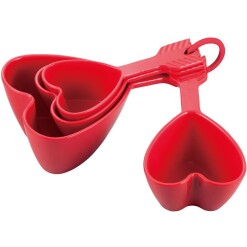 4 Piece Heart Melamine Measuring Cups
